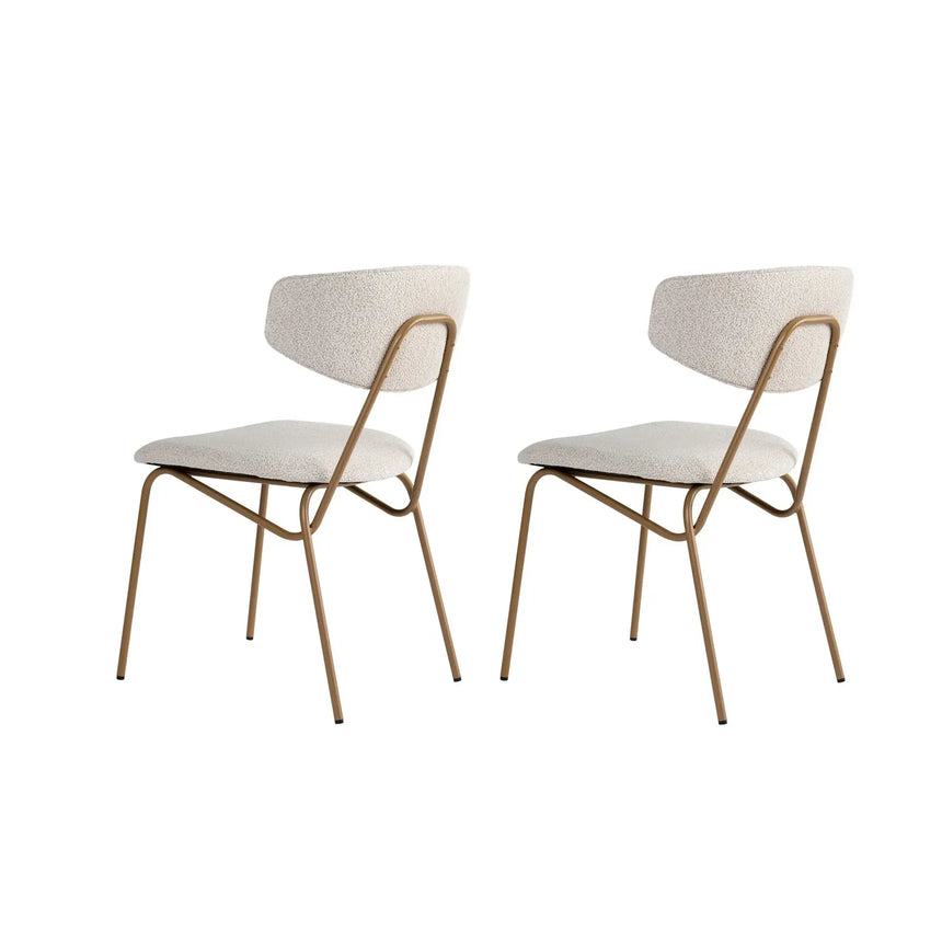 Essstuhl Nancy aus Buche und Baumwolle, 2er-Pack - ZEN ZONE Furniture
