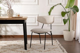 Essstuhl Nancy aus Buche und Baumwolle in Weiß und Schwarz, 2er-Pack von Hanah Home – Bild 1