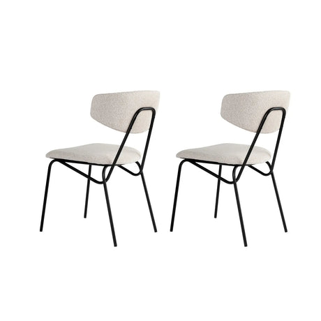 Essstuhl Nancy aus Buche und Baumwolle, 2er-Pack - ZEN ZONE Furniture