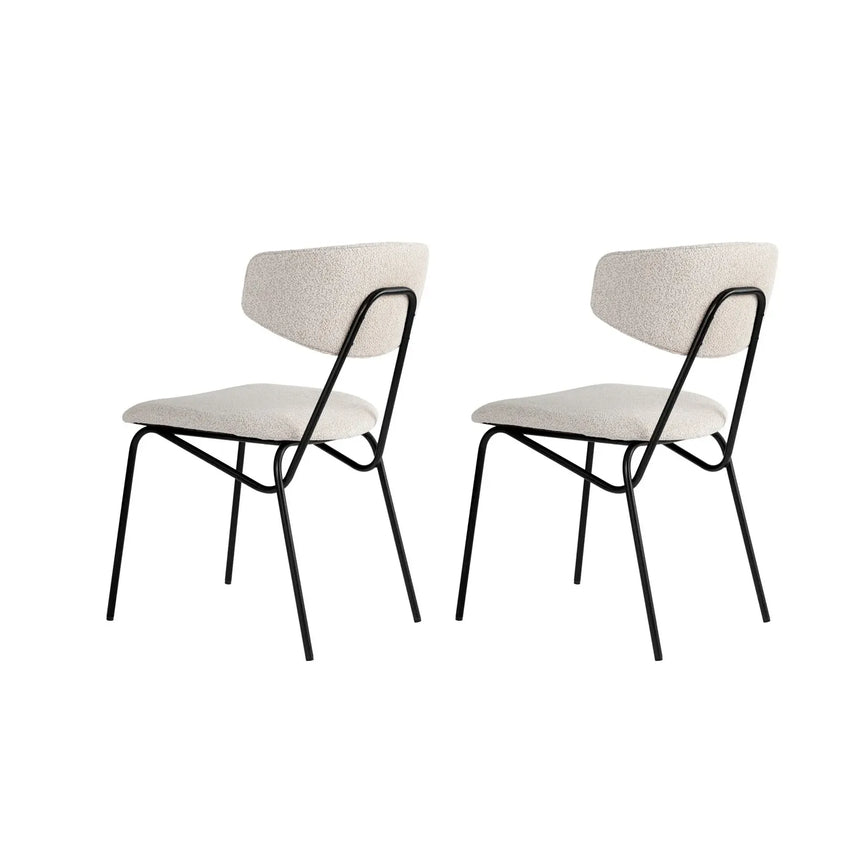 Essstuhl Nancy aus Buche und Baumwolle, 2er-Pack - ZEN ZONE Furniture