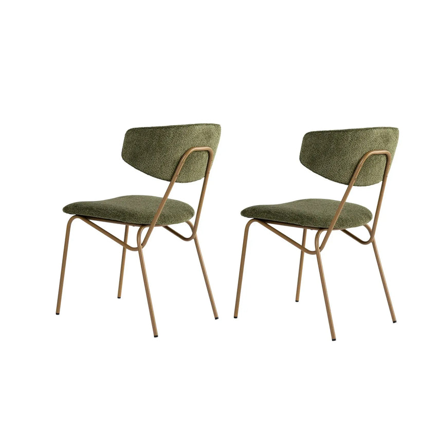 Essstuhl Nancy aus Buche und Baumwolle, 2er-Pack - ZEN ZONE Furniture