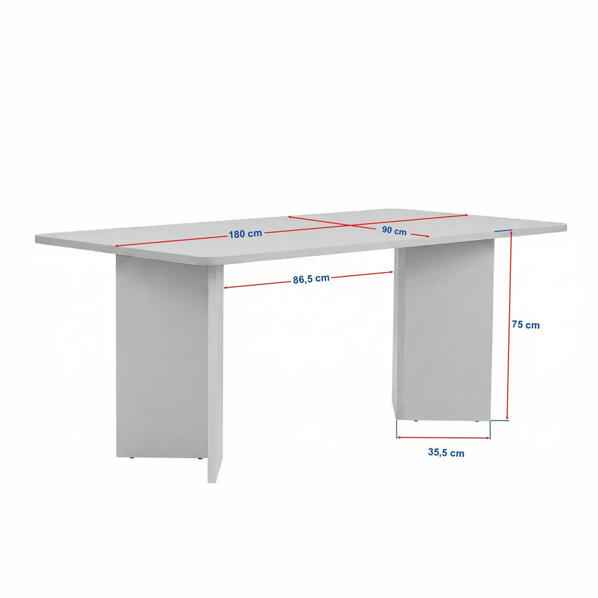 Esstisch Linza aus melaminbeschichteten Holz in Holzschwarz, 180×90×75 cm von Hanah Home – Bild 11