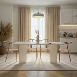 Esstisch Linza aus melaminbeschichteten Holz in Holzweiß, 180×90×75 cm von Hanah Home – Bild 2