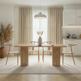 Esstisch Linza aus melaminbeschichteten Holz in Honig-Eiche, 180×90×75 cm von Hanah Home – Bild 2