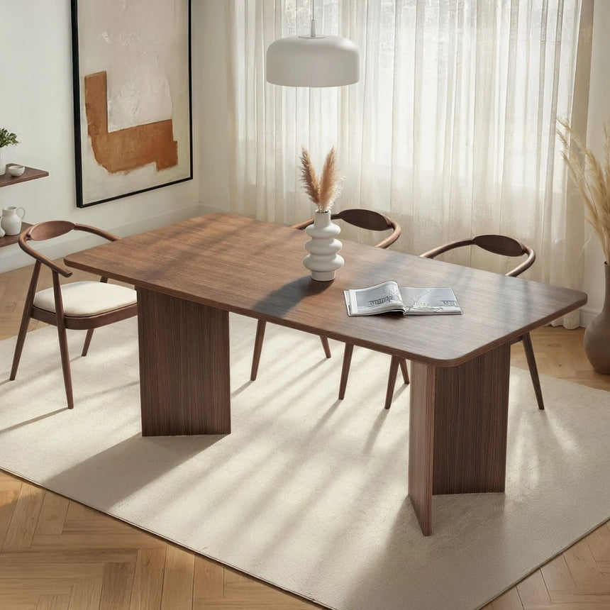 Esstisch Linza aus melaminbeschichteten Holz in Walnuss, 180×90×75 cm von Hanah Home – Bild 1