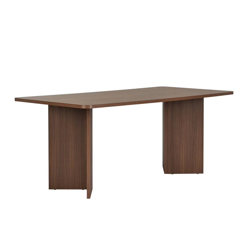 Esstisch Linza aus melaminbeschichteten Holz in Walnuss, 180×90×75 cm von Hanah Home – Bild 4