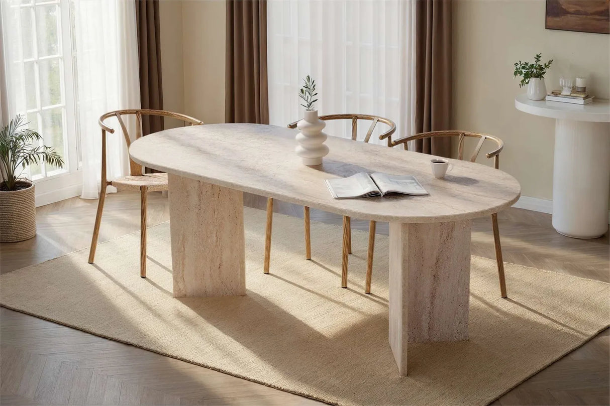 Esstisch Sabella aus melaminbeschichteter Spanplatte, 200×90×75 cm von Hanah Home – Bild 1