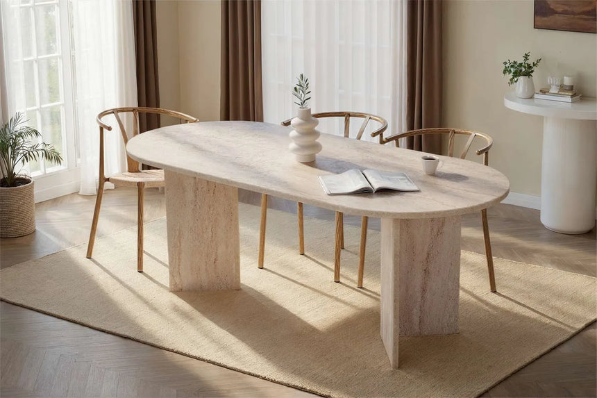 Esstisch Sabella aus melaminbeschichteter Spanplatte, 200×90×75 cm von Hanah Home – Bild 1