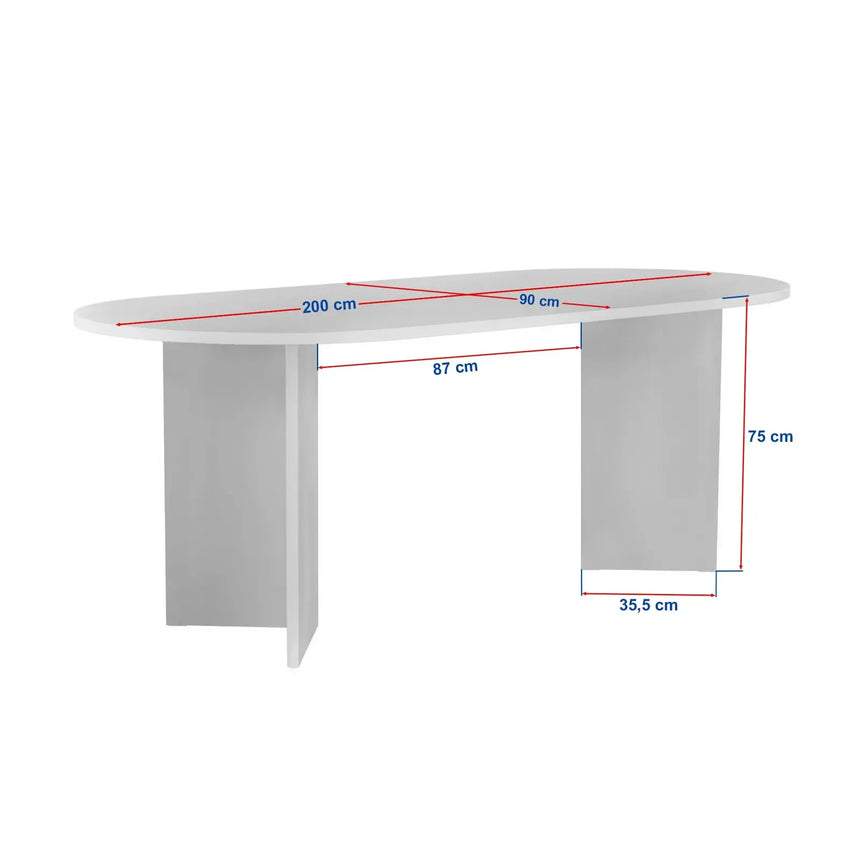 Esstisch Sabella aus Holz, 200×90×75 cm - ZEN ZONE Furniture