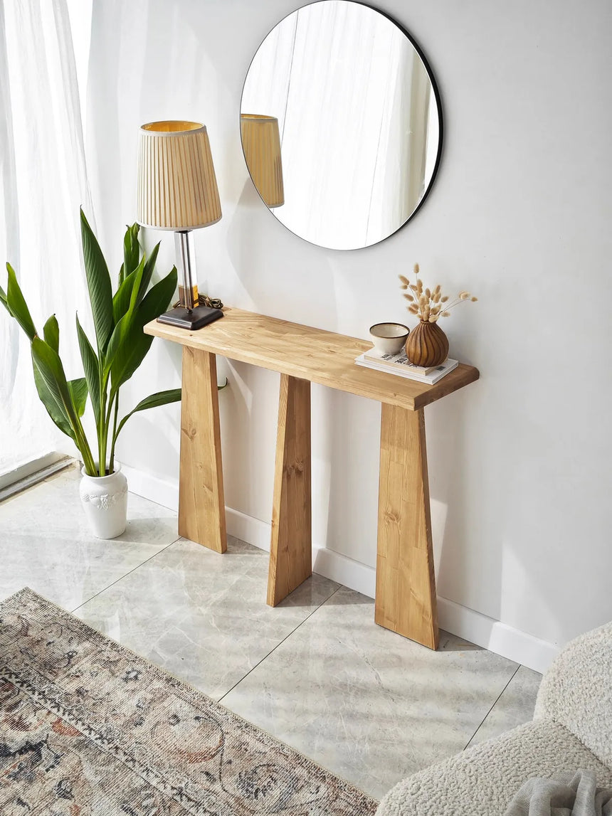 Kommode Cleopatra aus Massivholz in Eiche, 100×28×83 cm von Hanah Home – Bild 2