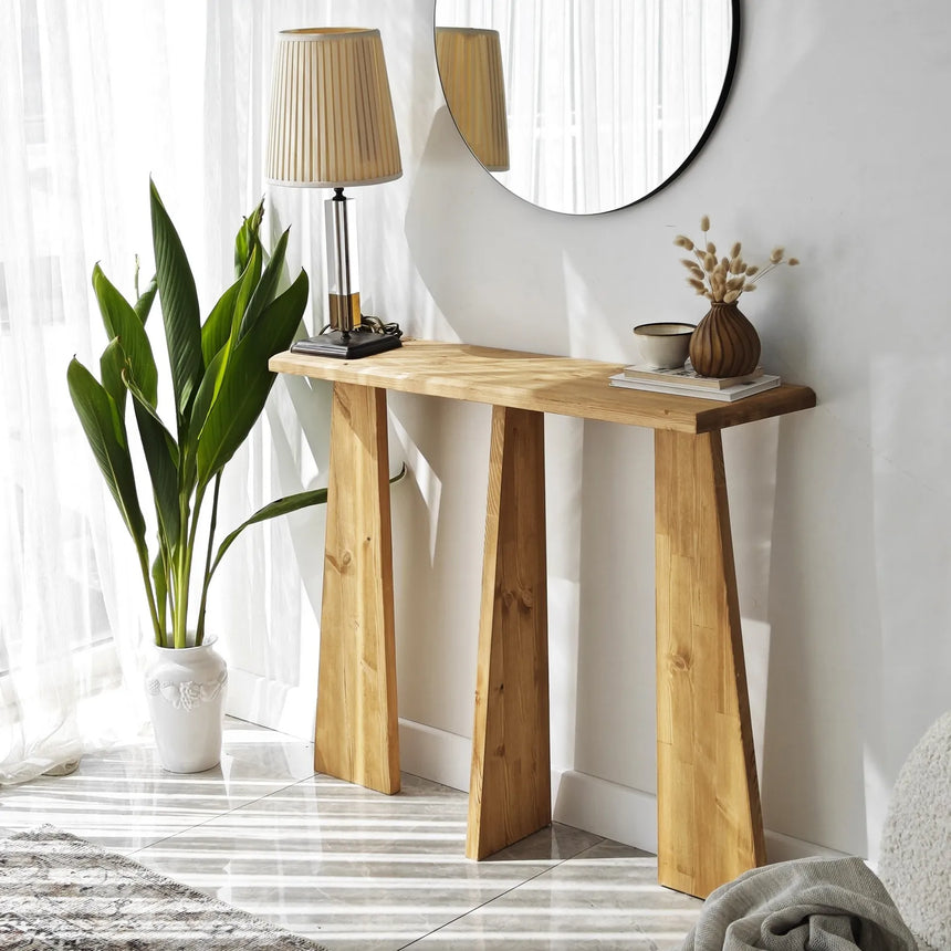 Kommode Cleopatra aus Massivholz in Eiche, 100×28×83 cm von Hanah Home – Bild 6