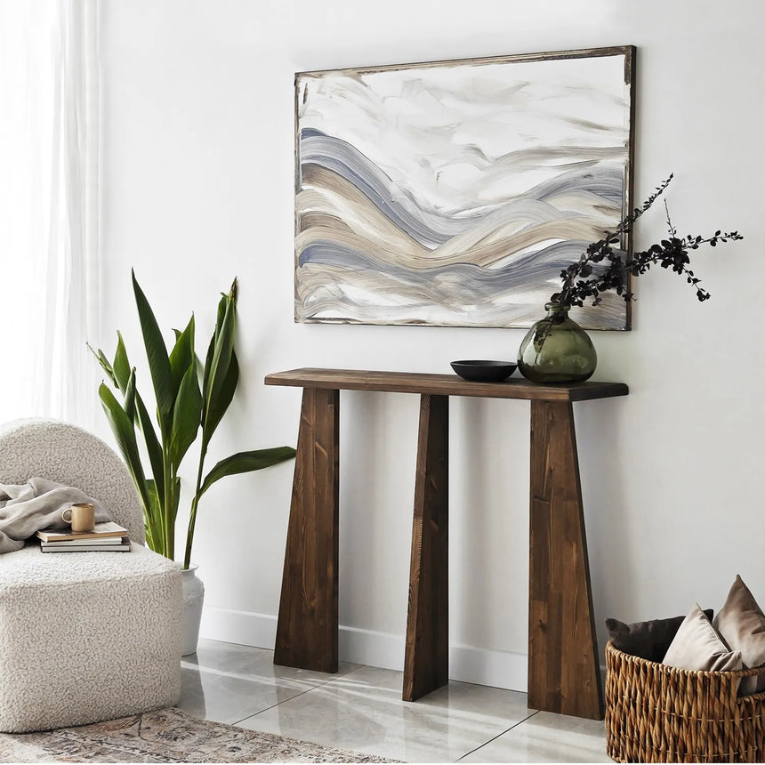 Kommode Cleopatra aus Massivholz in Walnuss, 100×28×83 cm von Hanah Home – Bild 1