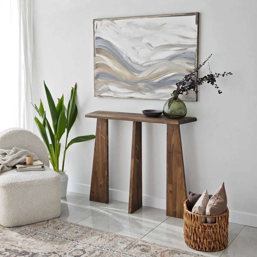 Kommode Cleopatra aus Massivholz in Walnuss, 100×28×83 cm von Hanah Home – Bild 5