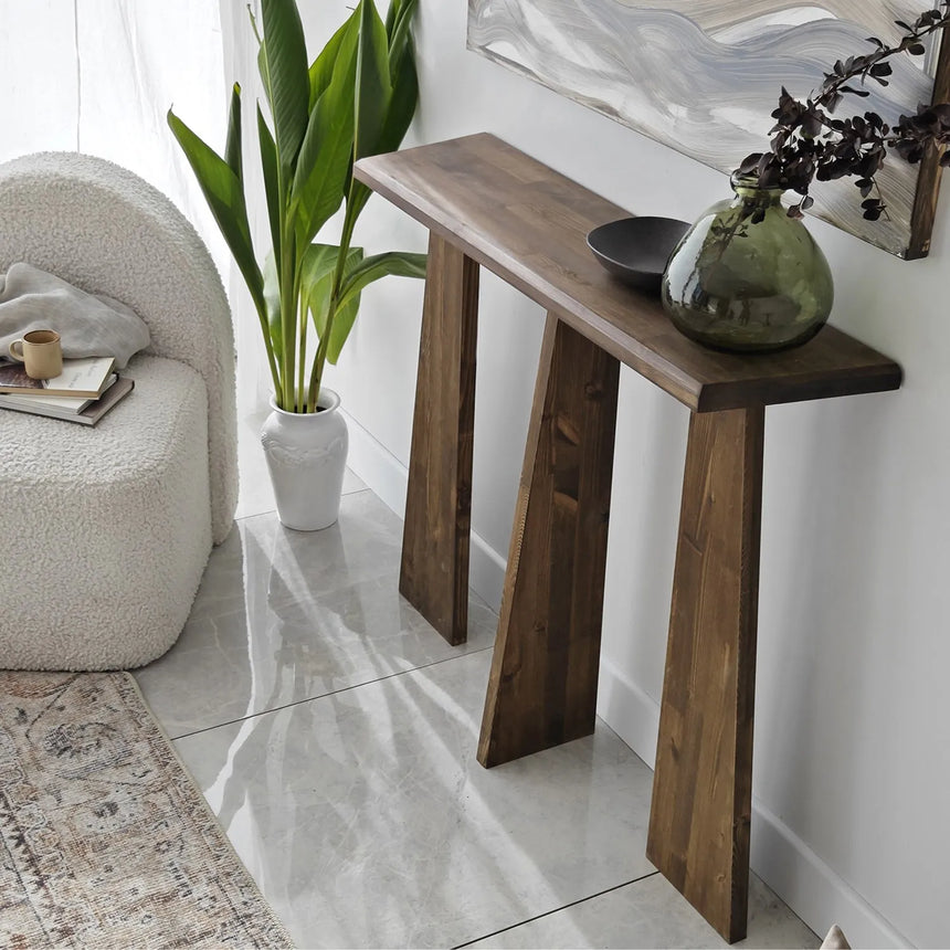 Kommode Cleopatra aus Massivholz in Walnuss, 100×28×83 cm von Hanah Home – Bild 6