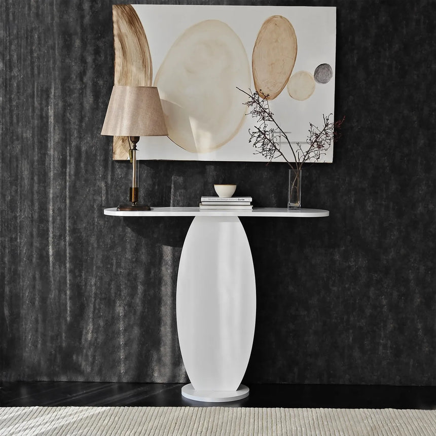 Kommode Ellittica aus melaminharzbeschichteten Holz, 100×30×81 cm von Hanah Home – Bild 1