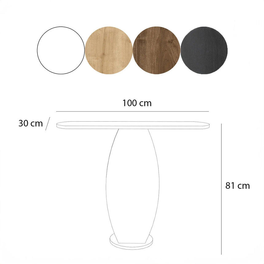 Kommode Ellittica aus melaminharzbeschichteten Holz, 100×30×81 cm von Hanah Home – Bild 7