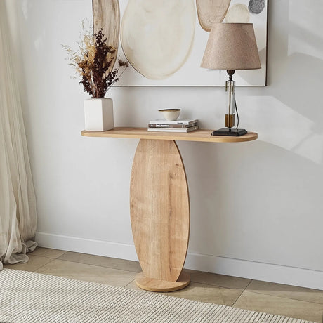 Kommode Ellittica aus melaminharzbeschichteten Holz in Saphir-Eiche, 100×30×81 cm von Hanah Home – Bild 4