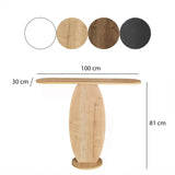 Kommode Ellittica aus melaminharzbeschichteten Holz in Saphir-Eiche, 100×30×81 cm von Hanah Home – Bild 7