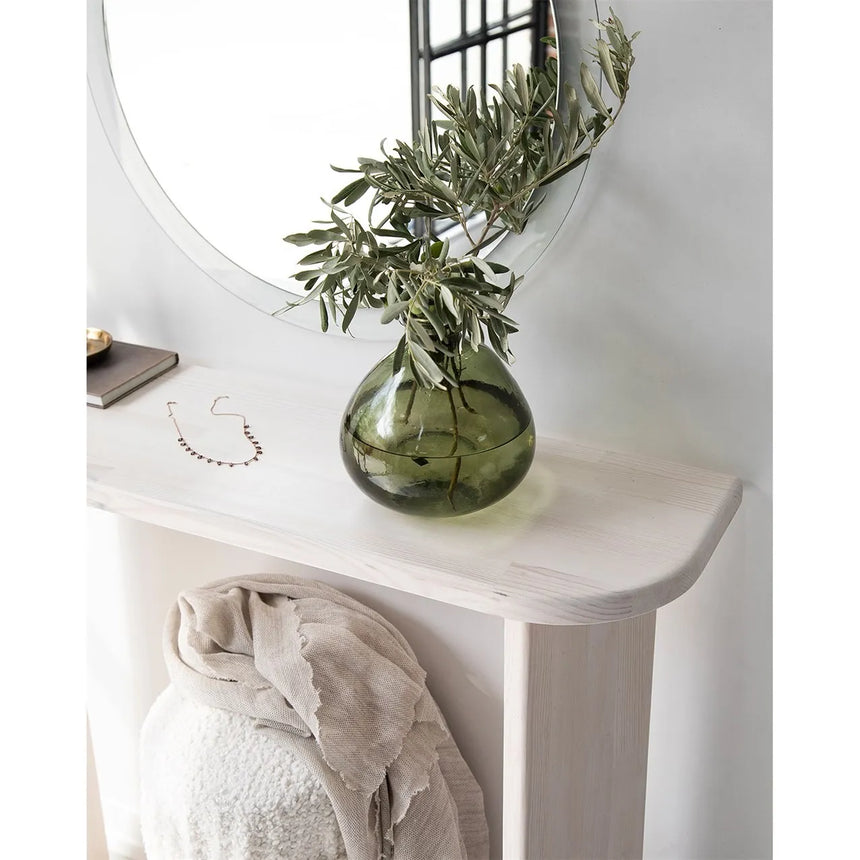 Kommode Ikigai aus Massivholz in Weiß, 100×30×90 cm von Hanah Home – Bild 3