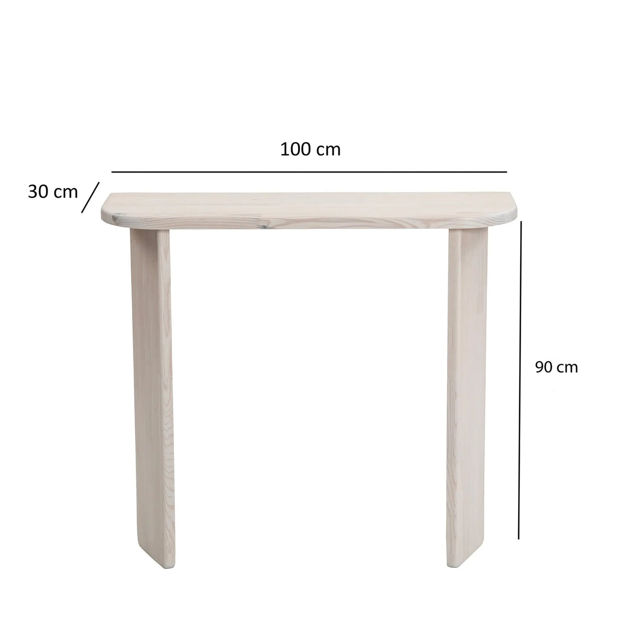 Kommode Ikigai aus Massivholz in Weiß, 100×30×90 cm von Hanah Home – Bild 5