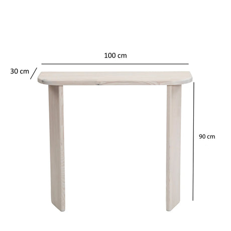 Kommode Ikigai aus Massivholz in Weiß, 100×30×90 cm von Hanah Home – Bild 5