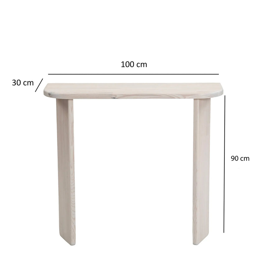 Kommode Ikigai aus Massivholz in Weiß, 100×30×90 cm von Hanah Home – Bild 5