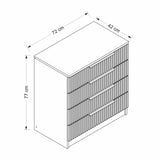 Kommode Kale aus melaminbeschichteten Holz, 72×42×77 cm von Hanah Home – Bild 10