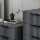 Kommode Kale aus melaminbeschichteten Holz in Anthrazit, 72×42×77 cm von Hanah Home – Bild 4