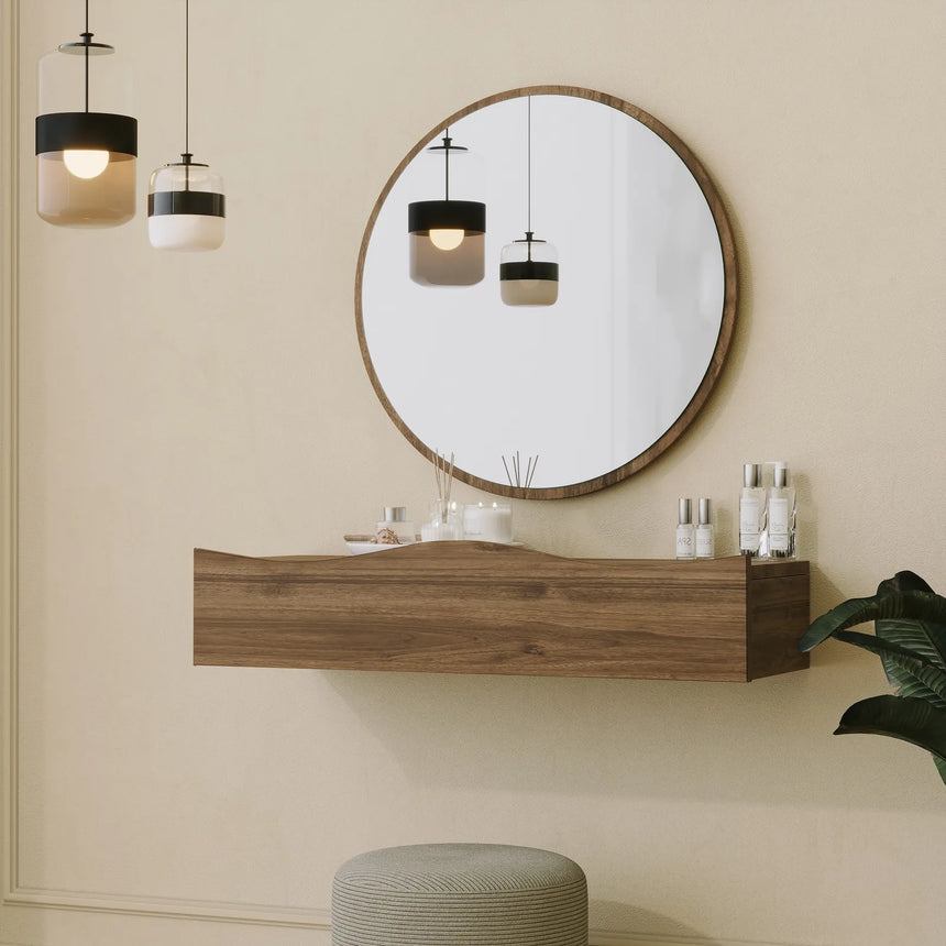 Kommode Princesse aus melaminharzbeschichteten Holz in Walnuss, 82×30×15 cm von Hanah Home – Bild 1