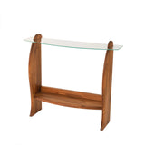 Kommode Surf aus Kiefernholz und gehärtetem Glas, 106×30×90 cm von Hanah Home – Bild 6