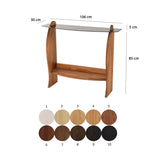 Kommode Surf aus Kiefernholz und gehärtetem Glas in Kastanie und Rauch, 106×30×90 cm von Hanah Home – Bild 9
