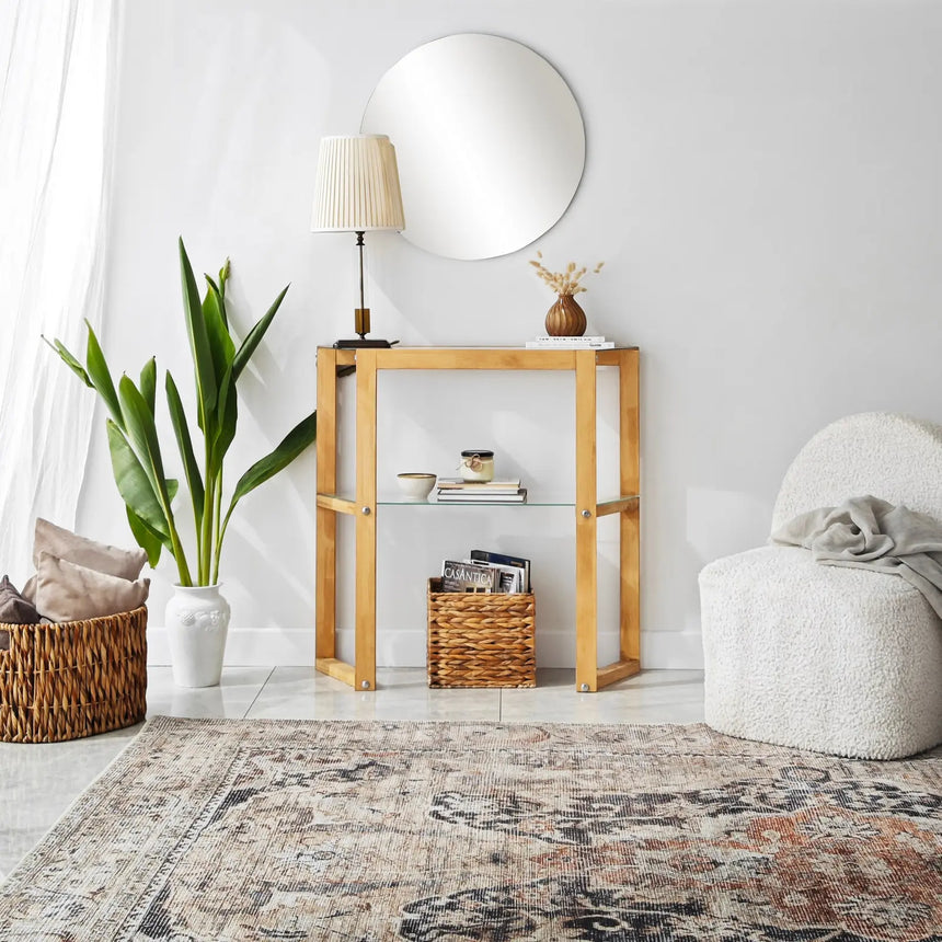 Kommode Trapezoid aus massivem Kiefernholz, 85×31×85 cm von Hanah Home – Bild 4