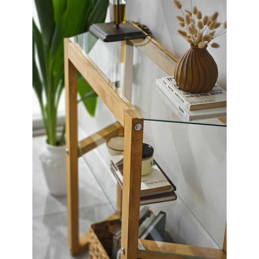 Kommode Trapezoid aus massivem Kiefernholz, 85×31×85 cm von Hanah Home – Bild 7