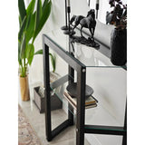 Kommode Trapezoid aus massivem Kiefernholz in Anthrazit, 85×31×85 cm von Hanah Home – Bild 7