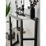 Kommode Trapezoid aus massivem Kiefernholz in Anthrazit, 85×31×85 cm von Hanah Home – Bild 8