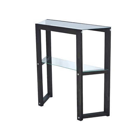 Kommode Trapezoid aus massivem Kiefernholz in Anthrazit, 85×31×85 cm von Hanah Home – Bild 9