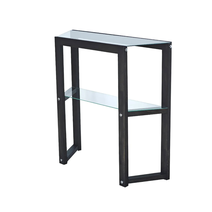 Kommode Trapezoid aus massivem Kiefernholz in Anthrazit, 85×31×85 cm von Hanah Home – Bild 9