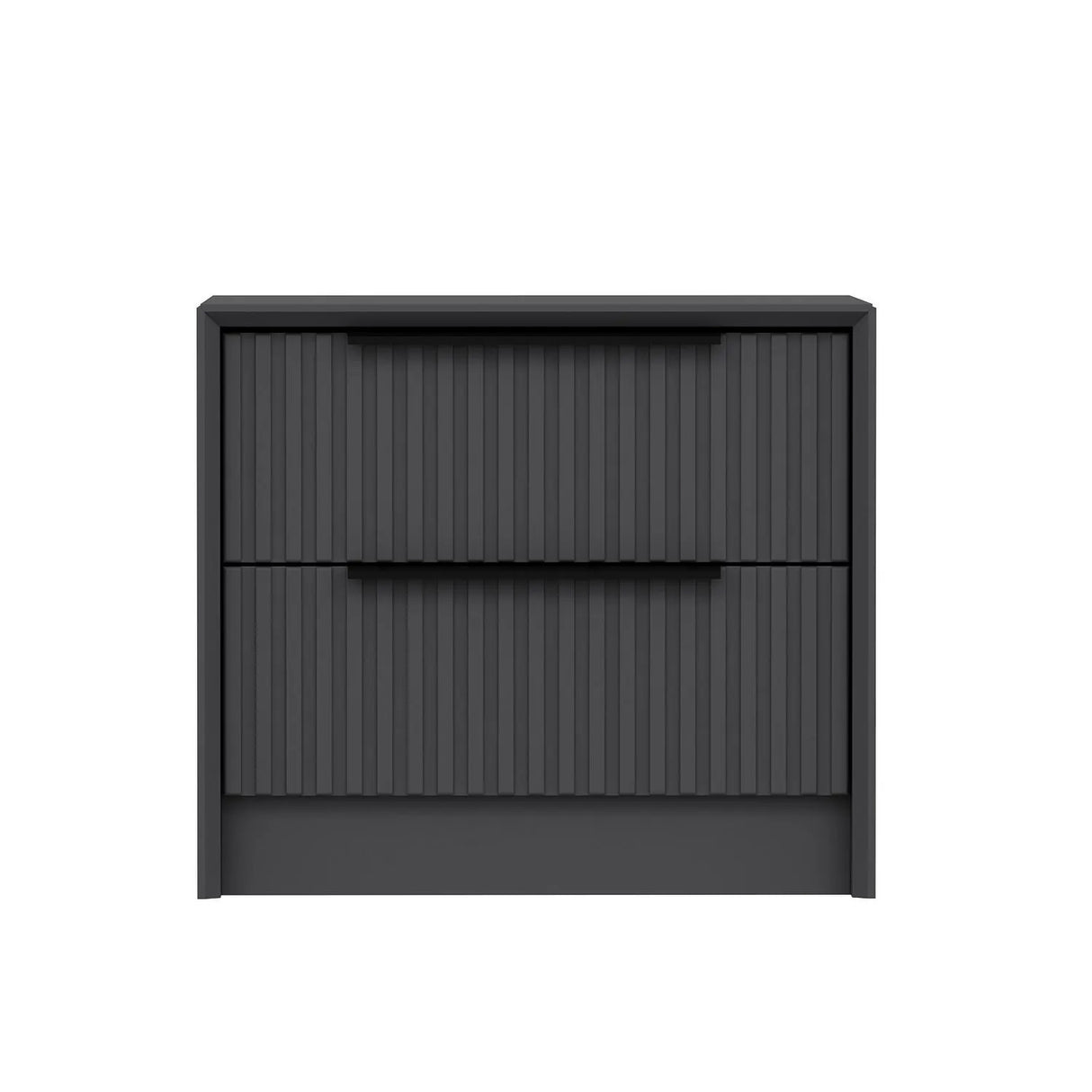 Nachttisch Kale aus melaminharzbeschichteten Holz in Anthrazit, 53×45×45 cm von Hanah Home – Bild 4