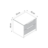 Nachttisch Kale aus melaminharzbeschichteten Holz in Anthrazit, 53×45×45 cm von Hanah Home – Bild 6