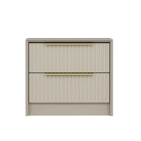 Nachttisch Kale aus melaminharzbeschichteten Holz in Stein, 53×45×45 cm von Hanah Home – Bild 4