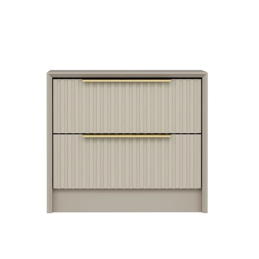 Nachttisch Kale aus melaminharzbeschichteten Holz in Stein, 53×45×45 cm von Hanah Home – Bild 4