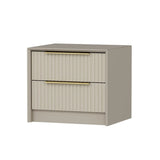 Nachttisch Kale aus melaminharzbeschichteten Holz in Stein, 53×45×45 cm von Hanah Home – Bild 5