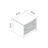 Nachttisch Kale aus melaminharzbeschichteten Holz in Stein, 53×45×45 cm von Hanah Home – Bild 8