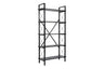 Regale Elysian aus melaminbeschichteten Holz und Metall in Holzschwarz und Schwarz, 90x33,5x180 cm von Hanah Home – Bild 5