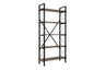 Regale Elysian aus melaminbeschichteten Holz und Metall in Walnuss und Schwarz, 90x33,5x180 cm von Hanah Home – Bild 5