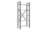 Regale Elysian aus melaminbeschichteten Holz und Metall in Weiß und Schwarz, 90x33,5x180 cm von Hanah Home – Bild 5