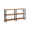 Regale Raca aus melaminbeschichteten Holz und Buche in Schwarz und Atlantik-Kiefer, 150×35×74.9 cm von Hanah Home – Bild 3