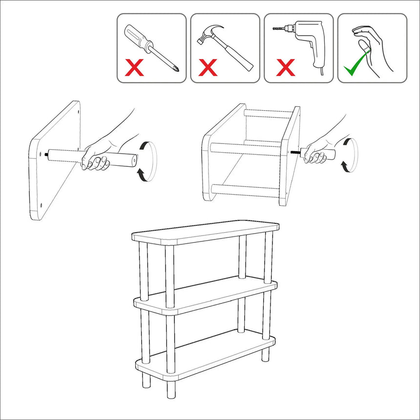 Regale Step aus melaminbeschichteten Holz und Buche, 80×28×75 cm von Hanah Home – Bild 5