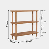 Regale Step aus melaminbeschichteten Holz und Buche, 80×28×75 cm von Hanah Home – Bild 6