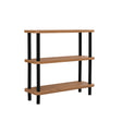 Regale Step aus melaminbeschichteten Holz und Buche in Schwarz und Atlantik-Kiefer, 80×28×75 cm von Hanah Home – Bild 3